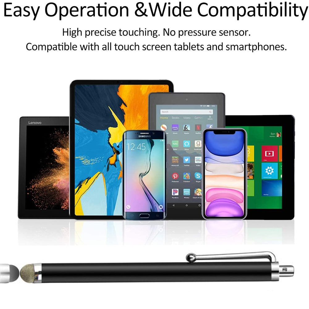 AT-19 Silver Fiber Pen Tip Stylus Capacitive Pen Mobile Phone Tablet Universal Touch Pen(Rose Red)