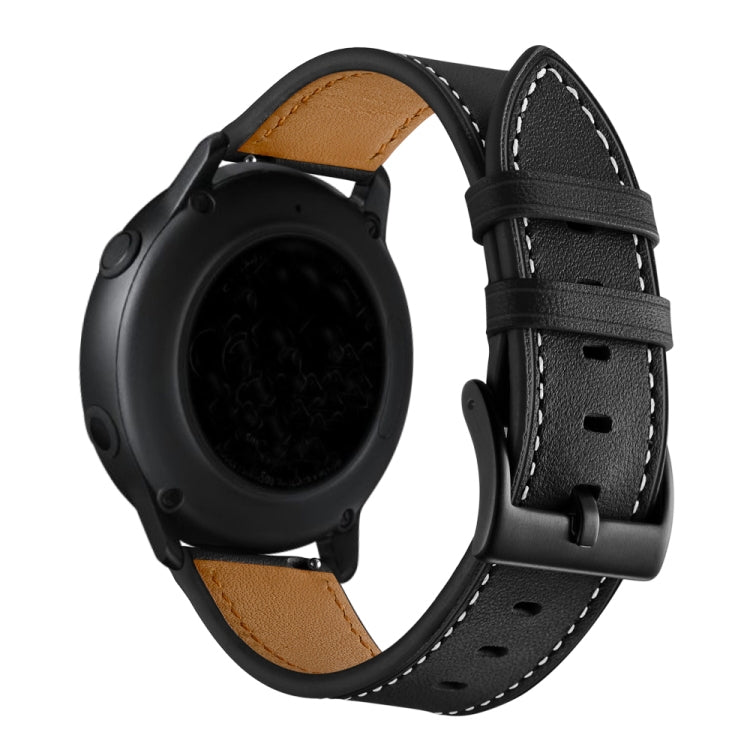 First Layer Leather Car Line Solid Color Watch Strap, For Amazfit GTR 3 / GTR 3 Pro, For Amazfit GTS 3 / GTS 2e