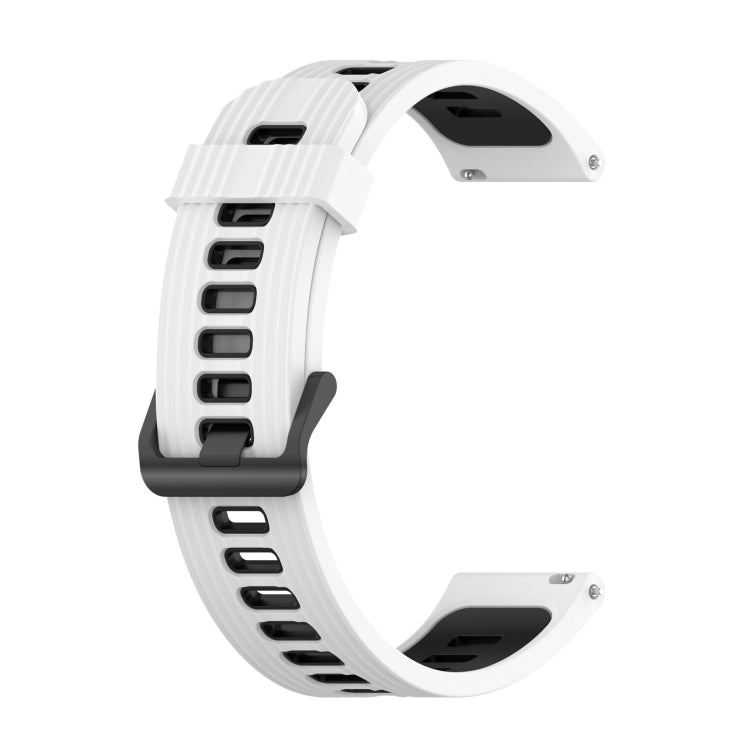 22mm Vertical Pattern Two-Color Silicone Watch Band, For Amazfit 2 Stratos, For  Amazfit Z