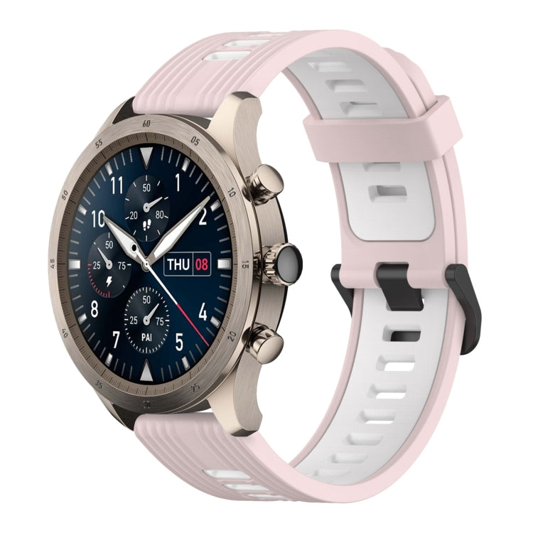 22mm Vertical Pattern Two-Color Silicone Watch Band, For Amazfit 2 Stratos, For  Amazfit Z