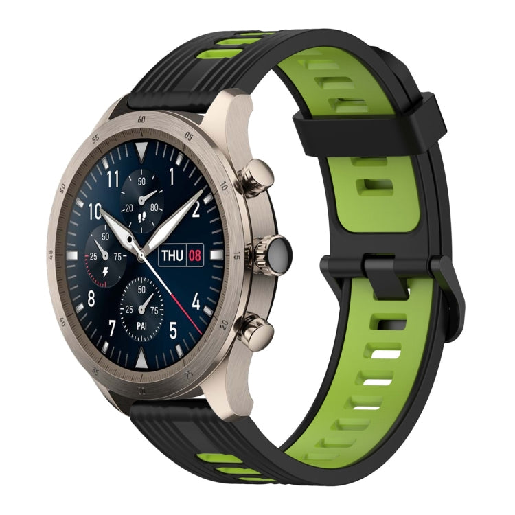 22mm Vertical Pattern Two-Color Silicone Watch Band, For Amazfit 2 Stratos, For  Amazfit Z