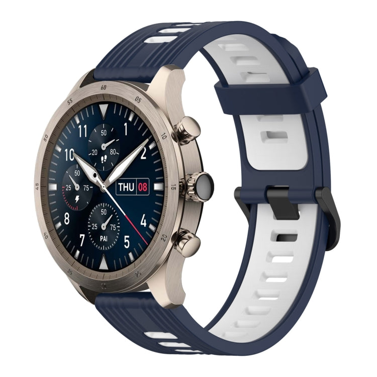 22mm Vertical Pattern Two-Color Silicone Watch Band, For Amazfit 2 Stratos, For  Amazfit Z