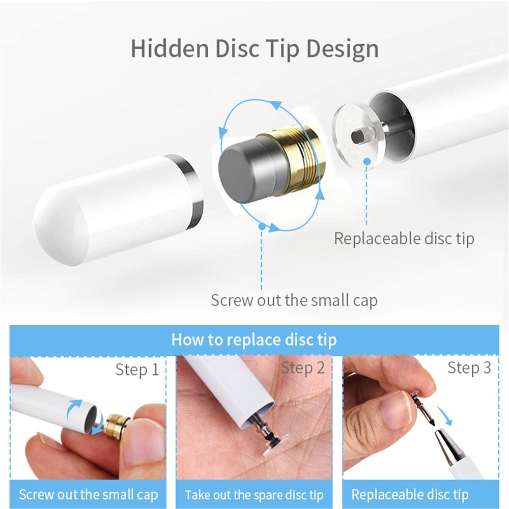 AT-28 Macarone Color Passive Capacitive Pen Mobile Phone Touch Screen Stylus with 1 Pen Head(Yellow)