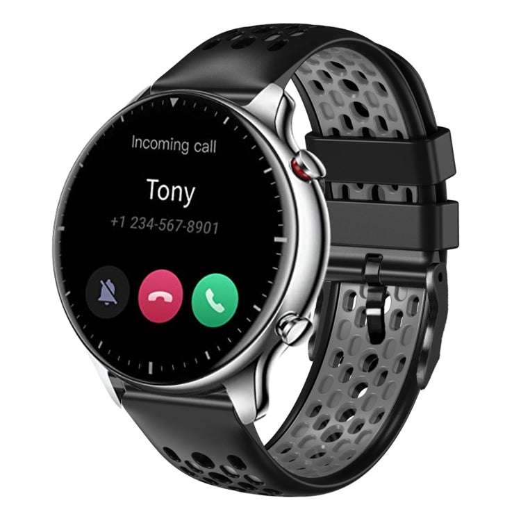 22mm Two-Color Breathable Silicone Watch Band, For Amazfit GTR 2e, For Amazfit GTR 2