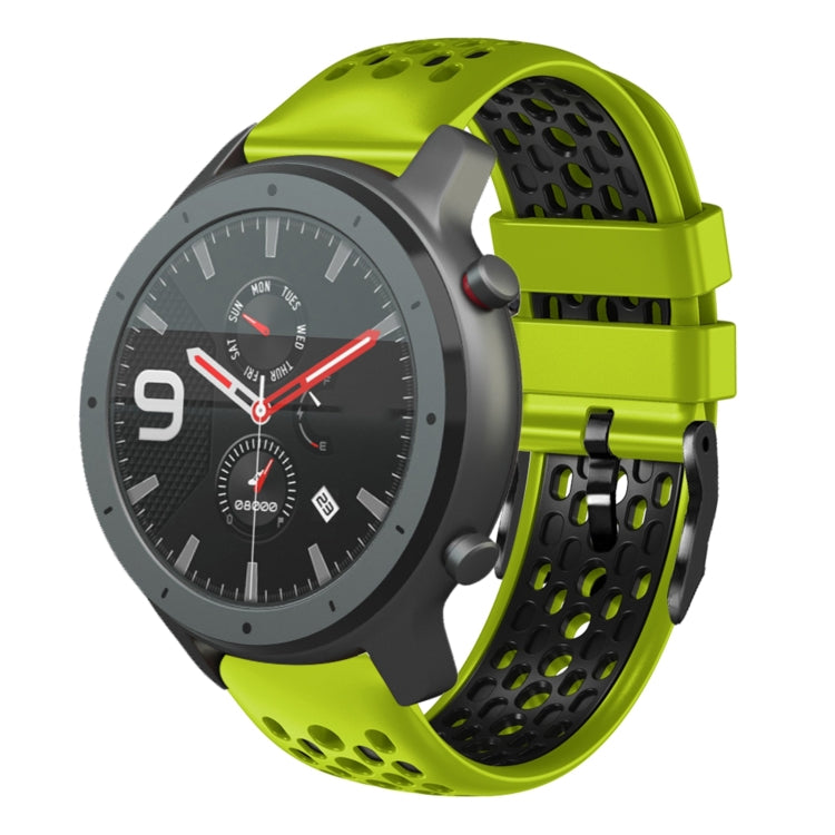 22mm Two-Color Breathable Silicone Watch Band, For Amazfit 3, For Amazfit GTR 47mm