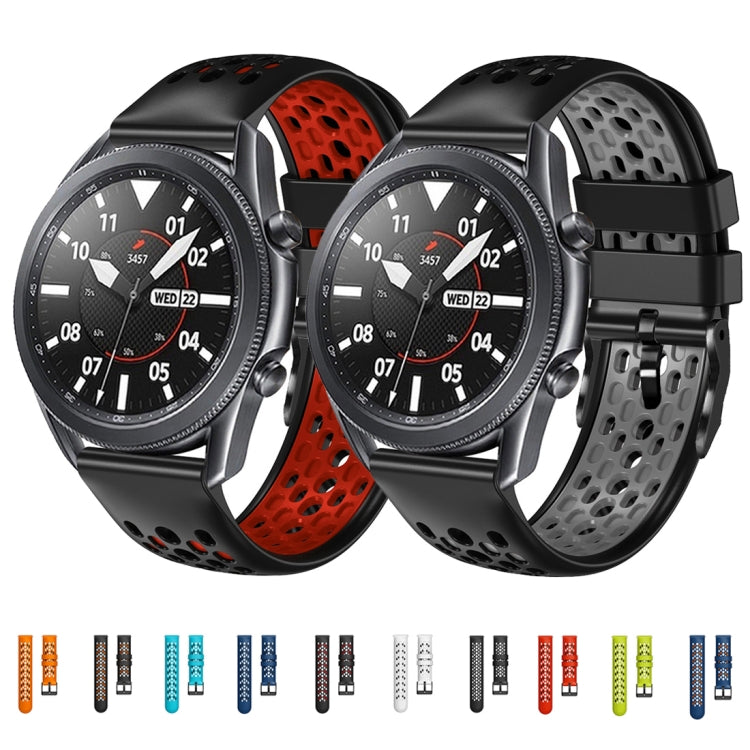 22mm Two-Color Breathable Silicone Watch Band, For Amazfit Pace, For Amazfit Stratos