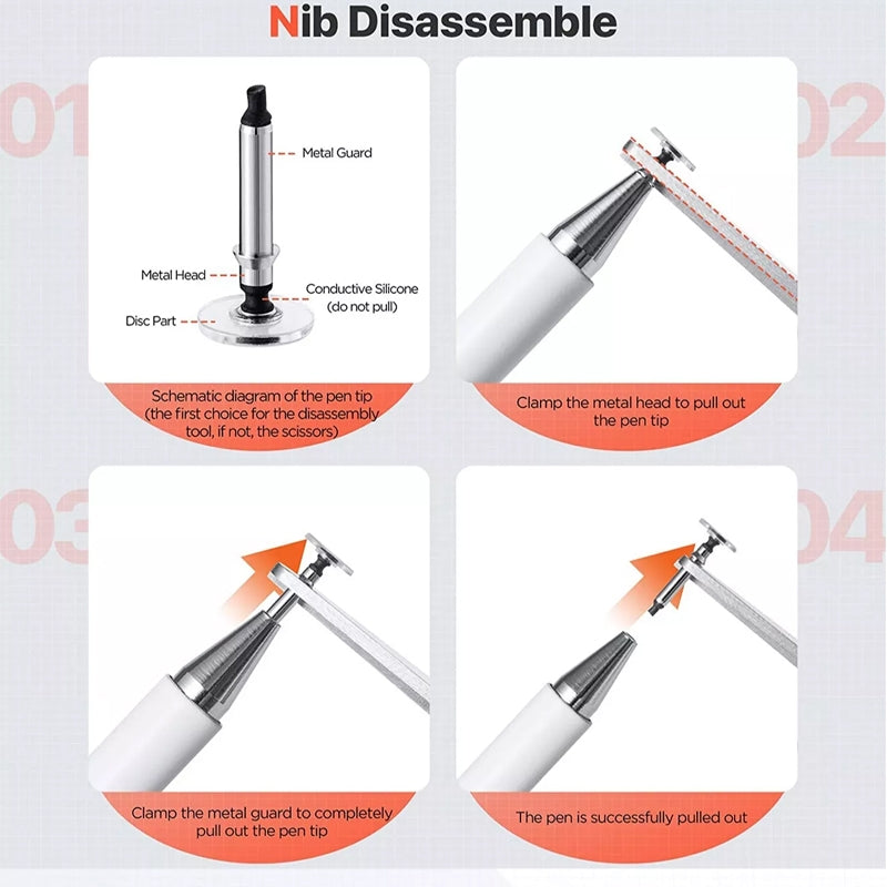AT-29  High Accuracy Single Use Magnetic Suction Passive Capacitive Pen Mobile Phone Touch Stylus(White)