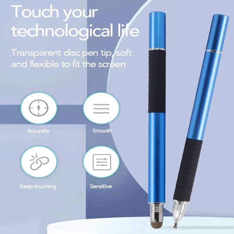 AT-31 Conductive Cloth Head + Precision Sucker Capacitive Pen Head 2-in-1 Handwriting Stylus with 1 Pen Head(Silver Grey)