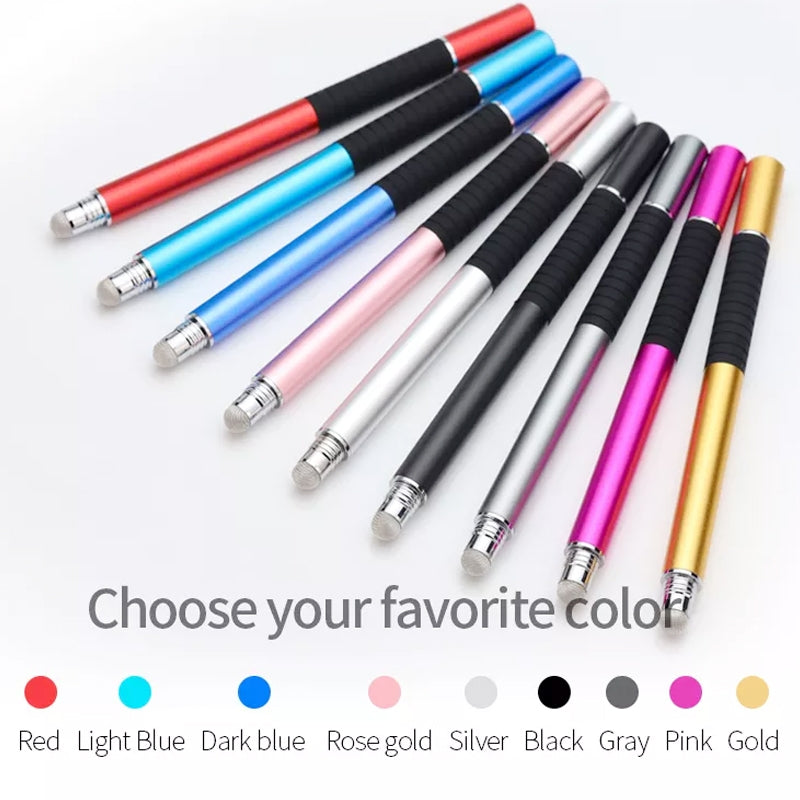 AT-31 Conductive Cloth Head + Precision Sucker Capacitive Pen Head 2-in-1 Handwriting Stylus with 1 Pen Head(Silver Grey)