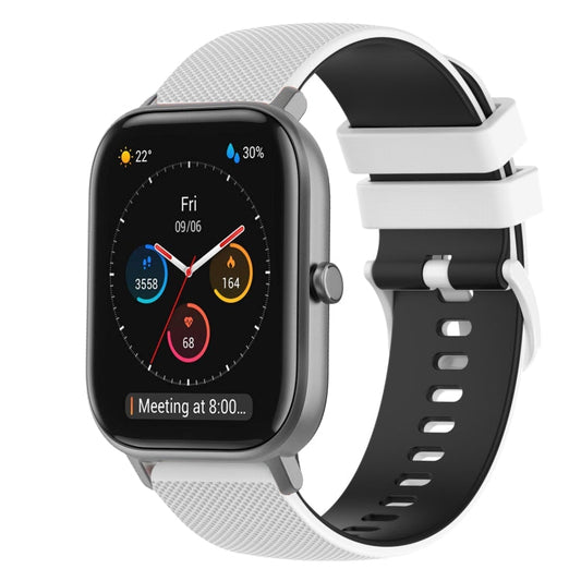 20mm Checkered Two-Color Silicone Watch Band, For Amazfit GTS, For Amazfit BIP