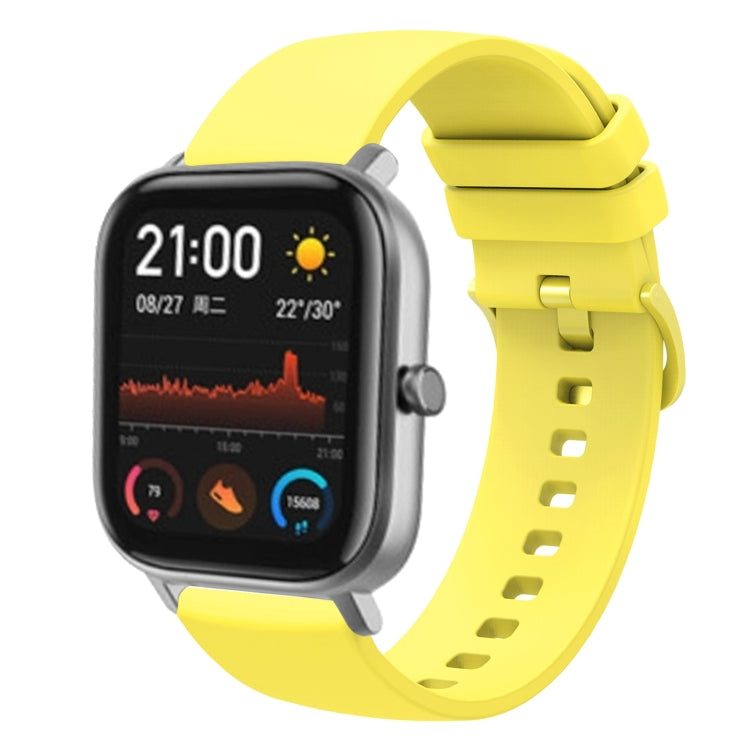 20mm Solid Color Soft Silicone Watch Band, For Amazfit GTS, For Amazfit BIP