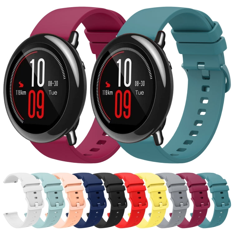22mm Solid Color Soft Silicone Watch Band, For Amazfit Pace, For Amazfit Stratos