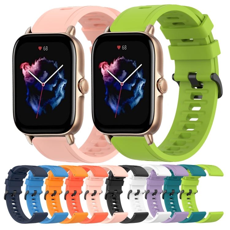 20mm Solid Color Soft Silicone Watch Band, For Amazfit GTS 3, For Amazfit GTS 2E