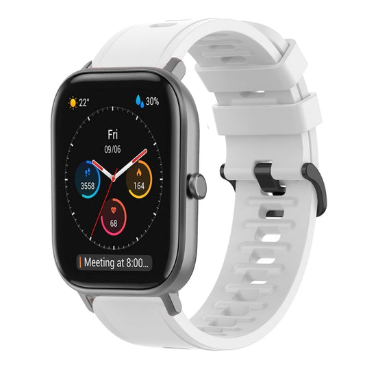 20mm Solid Color Soft Silicone Watch Band, For Amazfit GTS, For Amazfit GTR 42mm