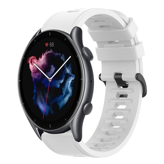 22mm Solid Color Soft Silicone Watch Band, For Amazfit GTR 3, For Amazfit GTR 3 Pro