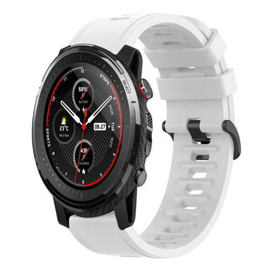 22mm Solid Color Soft Silicone Watch Band, For Amazfit 3, For Amazfit GTR 47mm