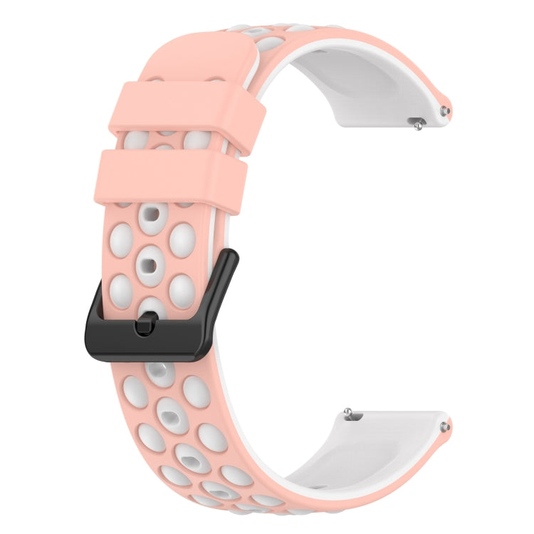 20mm Two-Color Porous Silicone Watch Band, For Amazfit GTS 2 Mini, For Amazfit GTS 2