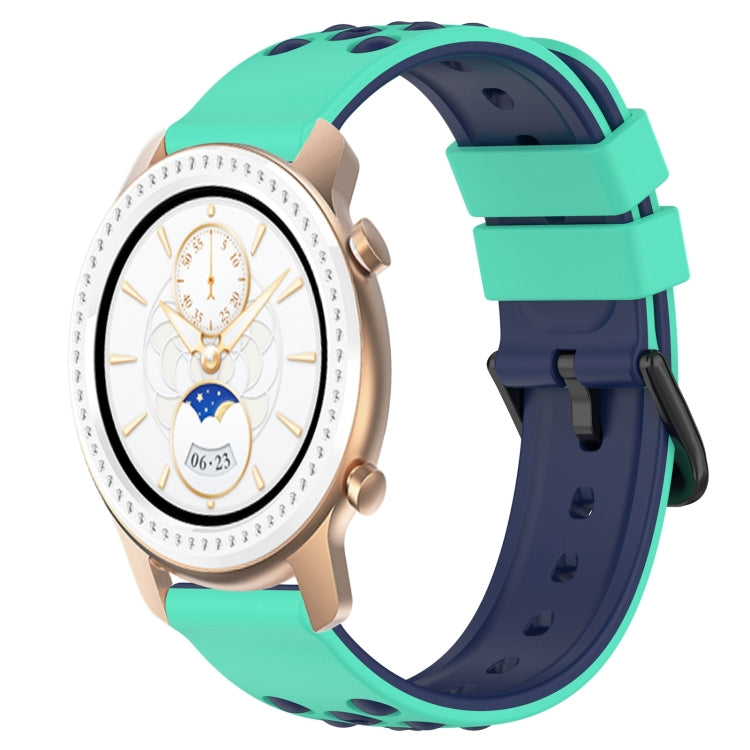 20mm Two-Color Porous Silicone Watch Band, For Amazfit GTS, For Amazfit GTR 42mm