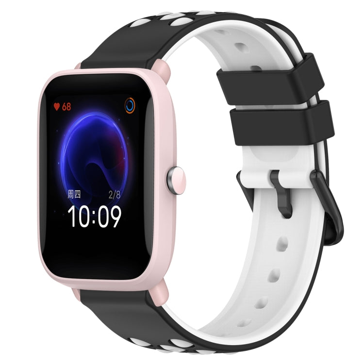 20mm Two-Color Porous Silicone Watch Band, For Amazfit Pop Pro, For Amazfit Pop