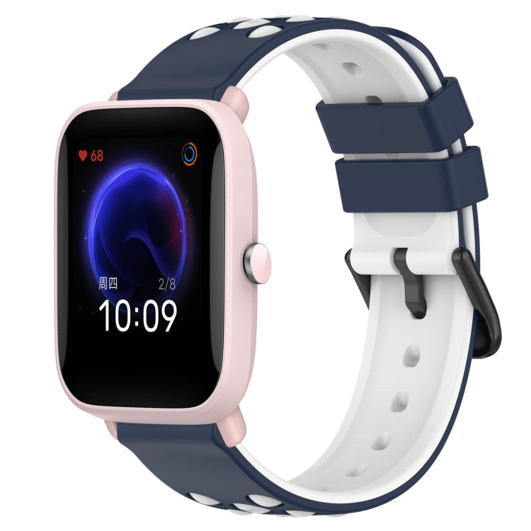 20mm Two-Color Porous Silicone Watch Band, For Amazfit Pop Pro, For Amazfit Pop