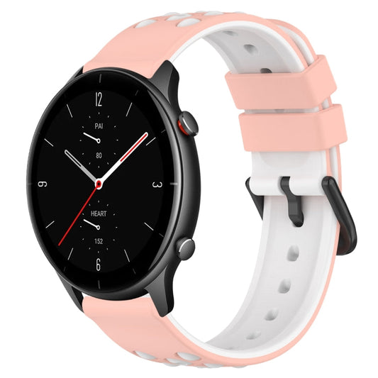 22mm Two-Color Porous Silicone Watch Band, For Amazfit GTR 2e, For Amazfit GTR 2
