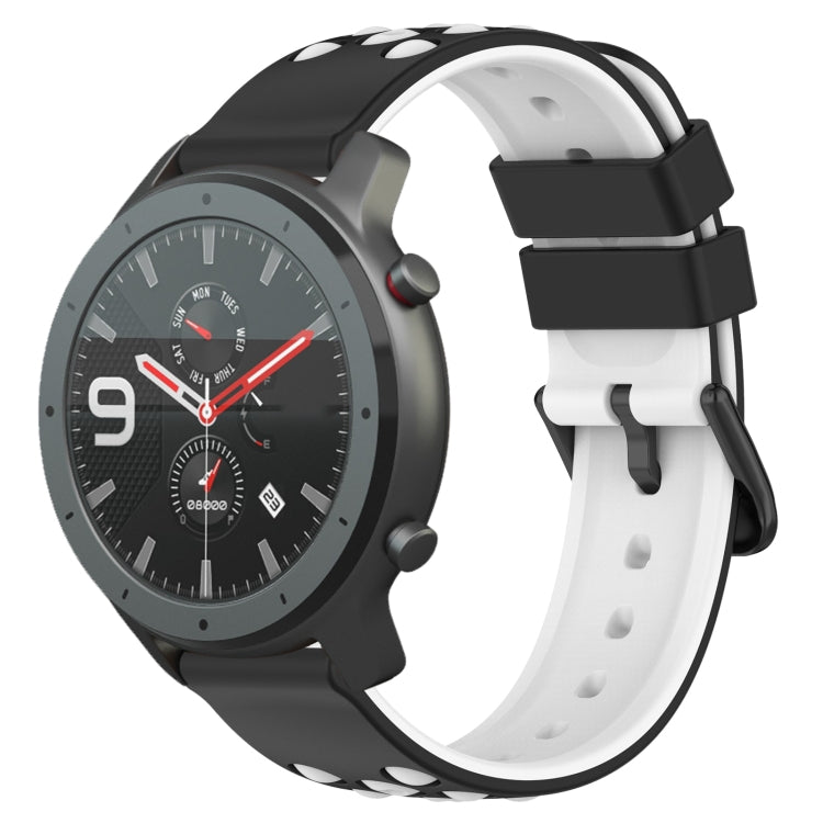 22mm Two-Color Porous Silicone Watch Band, For Amazfit 3, For Amazfit GTR 47mm