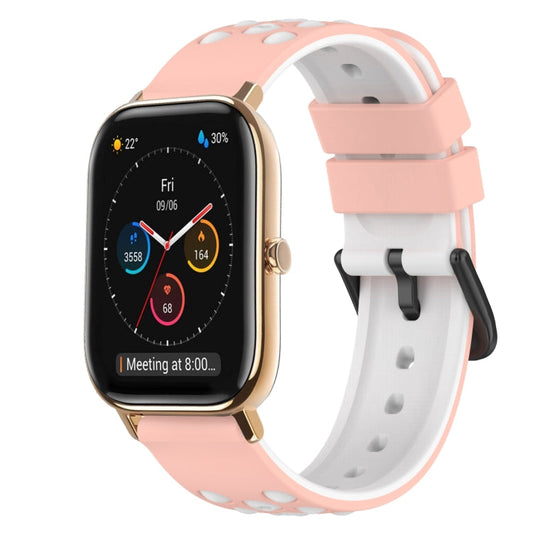 22mm Two-Color Silicone Watch Band, For Amazfit GTS, For Amazfit GTR 42mm