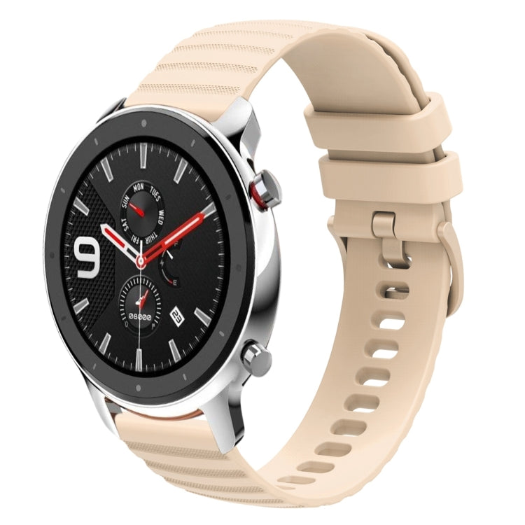22mm Wavy Dotted Solid-Color Silicone Watch Band, For Amazfit GTR 4, For Amazfit GTR 3