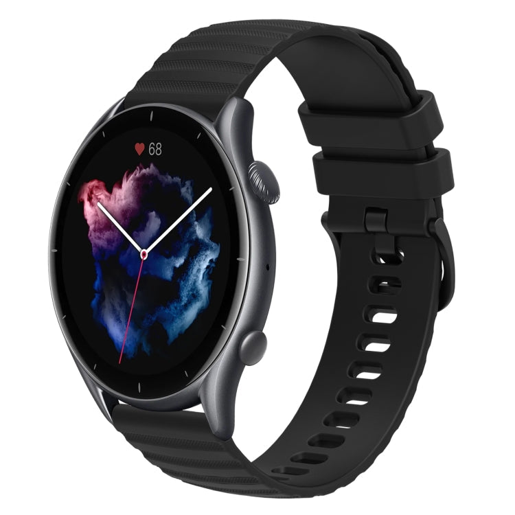 22mm Wavy Dotted Solid-Color Silicone Watch Band, For Amazfit GTR 4, For Amazfit GTR 3