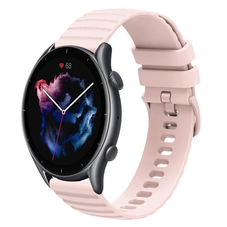 22mm Wavy Dotted Solid-Color Silicone Watch Band, For Amazfit GTR 3 Pro, For Amazfit GTR 2e