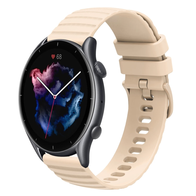 22mm Wavy Dotted Solid-Color Silicone Watch Band, For Amazfit GTR 3 Pro, For Amazfit GTR 2e
