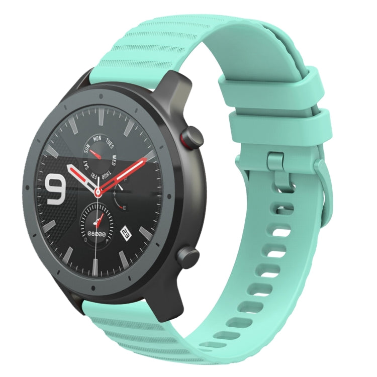 22mm Wavy Dotted Solid-Color Silicone Watch Band, For Amazfit GTR 47mm