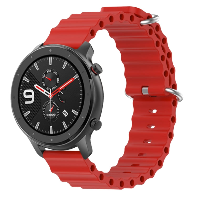 Ocean Style Solid Color Silicone Watch Band, For Amazfit GTR 4 22mm