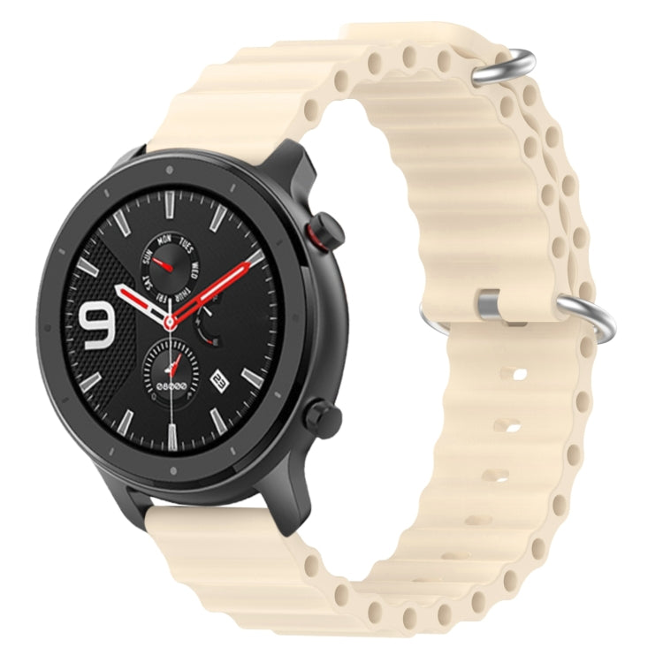 Ocean Style Solid Color Silicone Watch Band, For Amazfit GTR 4 22mm