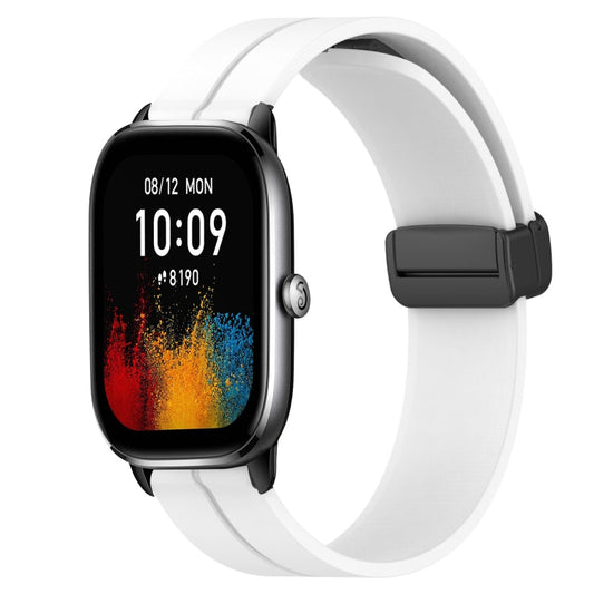 20mm Solid Color Magnetic Clasp Silicone Watch Band, For Amazfit GTS 4, For Amazfit GTS 3