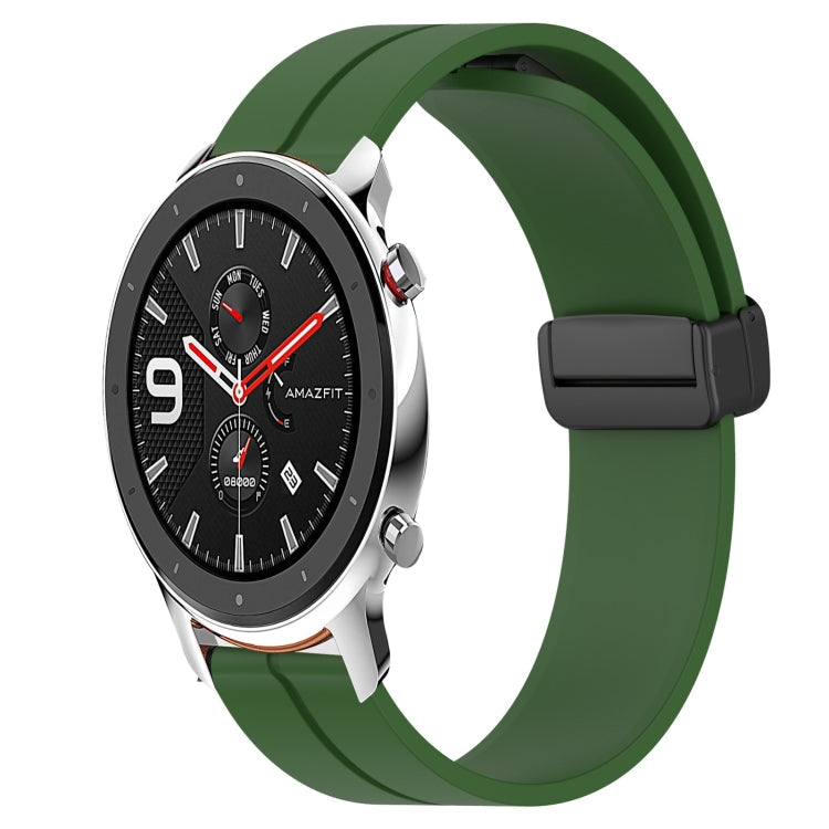 20mm Solid Color Magnetic Clasp Silicone Watch Band, For Amazfit GTR 42mm, For Amazfit Pop Pro