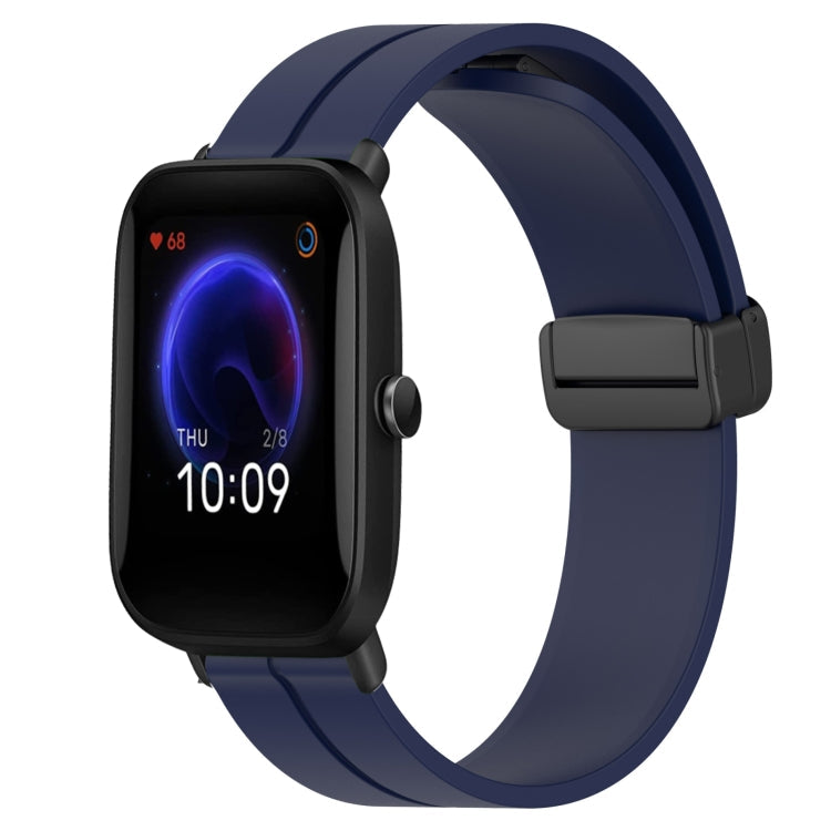 20mm Solid Color Magnetic Clasp Silicone Watch Band, For Amazfit GTR 42mm, For Amazfit Pop Pro
