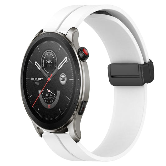 22mm Solid Color Magnetic Clasp Silicone Watch Band, For Amazfit GTR 4, For Amazfit GTR 3