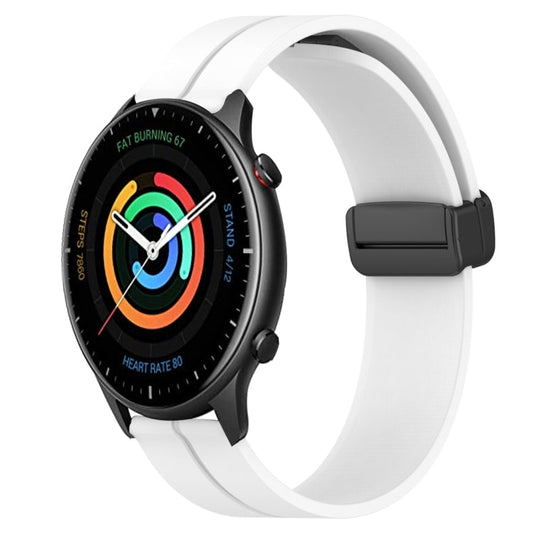 22mm Solid Color Magnetic Clasp Silicone Watch Band, For Amazfit GTR 2, For Amazfit 3