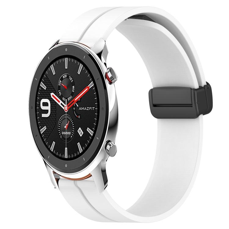 22mm Solid Color Magnetic Clasp Silicone Watch Band, For Amazfit GTR 47mm