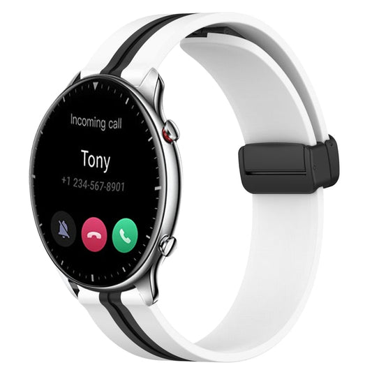 22mm Folding Magnetic Clasp Silicone Watch Band, For Amazfit GTR 2, For Amazfit 3