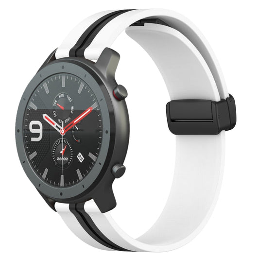 22mm Folding Magnetic Clasp Silicone Watch Band, For Amazfit GTR 47mm