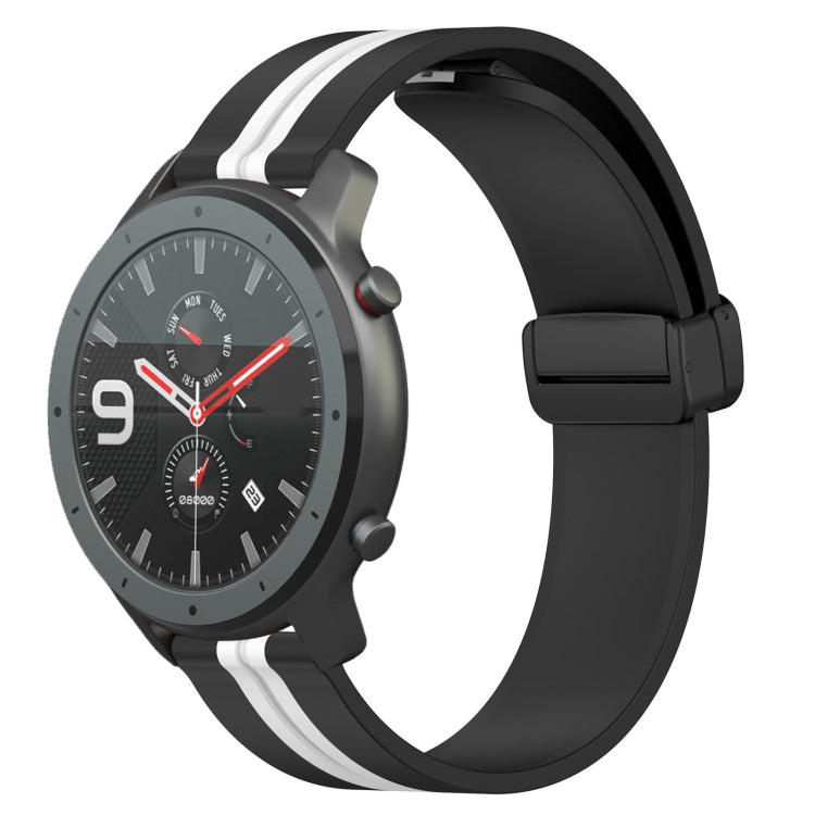 22mm Folding Magnetic Clasp Silicone Watch Band, For Amazfit GTR 47mm