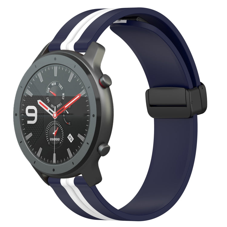 22mm Folding Magnetic Clasp Silicone Watch Band, For Amazfit GTR 47mm