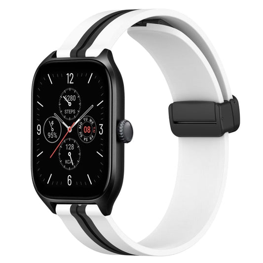 20mm Folding Magnetic Clasp Silicone Watch Band, For Amazfit GTS 4, For Amazfit GTS 3