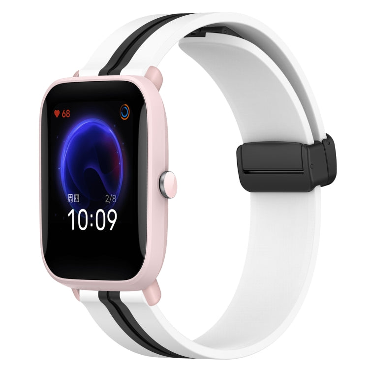 20mm Folding Magnetic Clasp Silicone Watch Band, For Amazfit Pop Pro, For Amazfit Pop