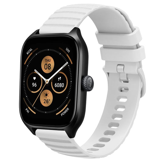 20mm Wavy Dot Pattern Solid Color Silicone Watch Band, For Amazfit GTS 4, For Amazfit GTS 3