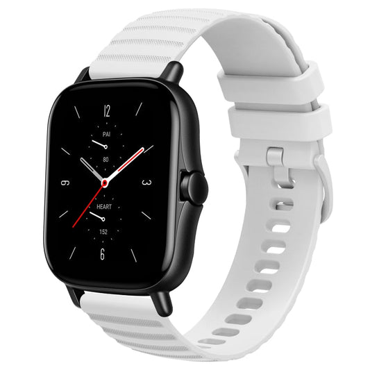 20mm Wavy Dot Pattern Solid Color Silicone Watch Band, For Amazfit GTS 2E, For Amazfit GTS 2 Mini
