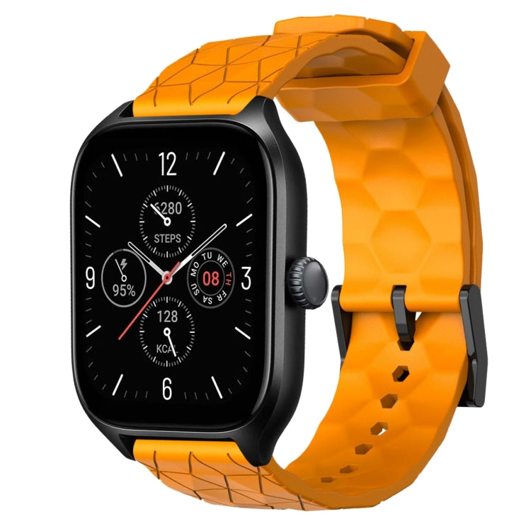 20mm Football Pattern Solid Color Silicone Watch Band, For Amazfit GTS 4, For Amazfit GTS 3