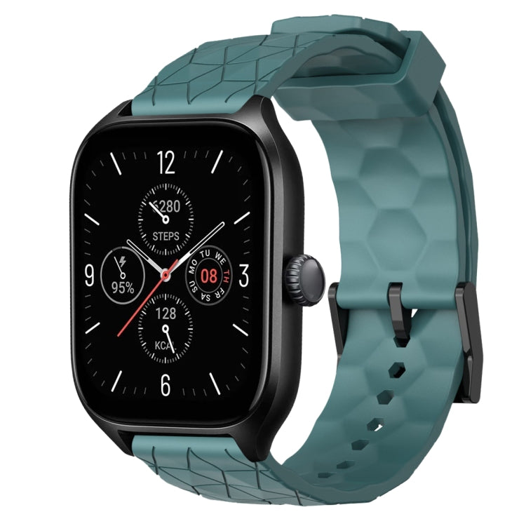 20mm Football Pattern Solid Color Silicone Watch Band, For Amazfit GTS 4, For Amazfit GTS 3